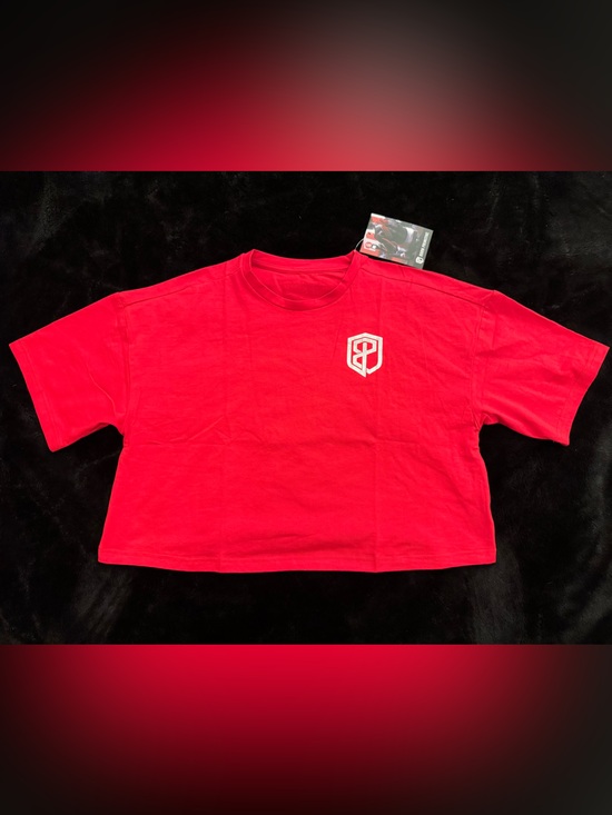 Born Primitive Tops - Born Primitive Red Logo Crop Tee